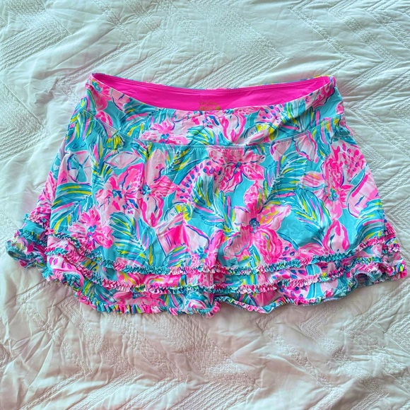 Lilly Pulitzer Luxletic Fionna Skort Blue Ibiza Gimme the Juice XL extra large - Picture 2 of 7